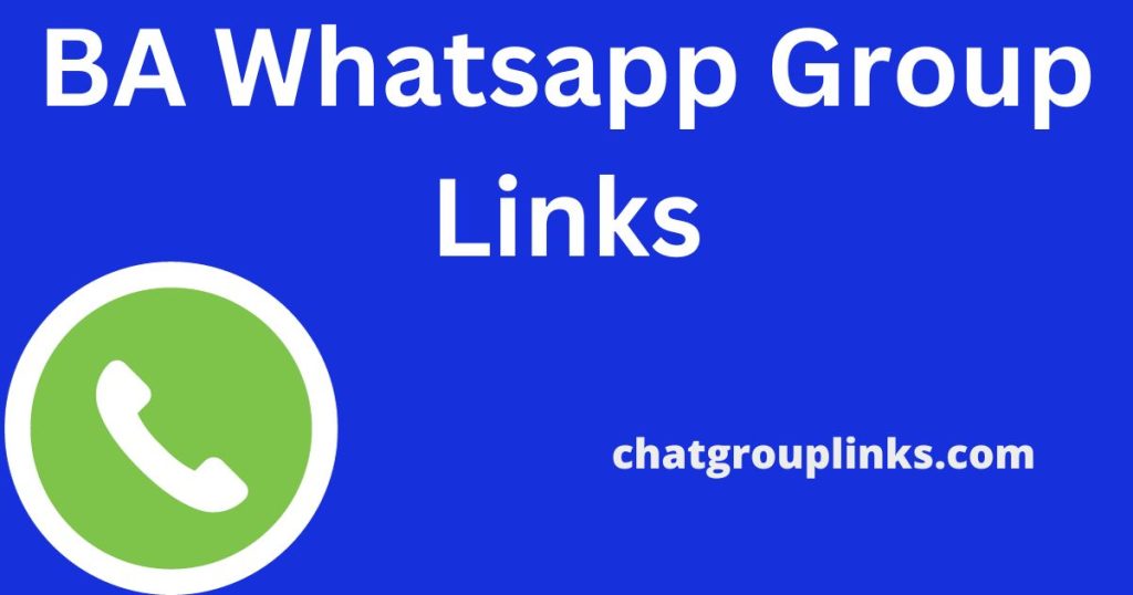 BA Whatsapp Group Links