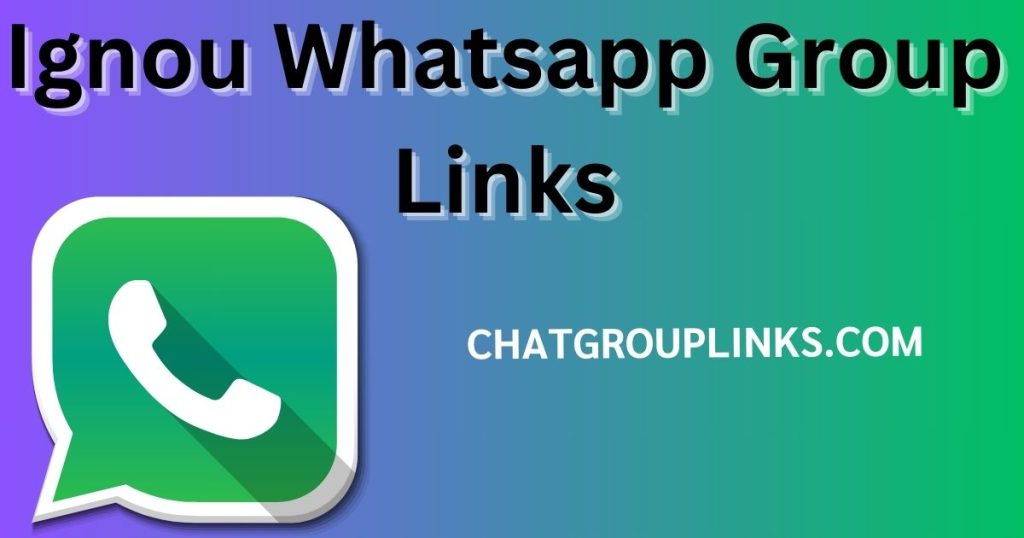 Ignou Whatsapp Group Links