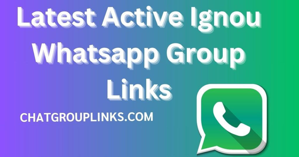 Latest Active Ignou Whatsapp Group Links
